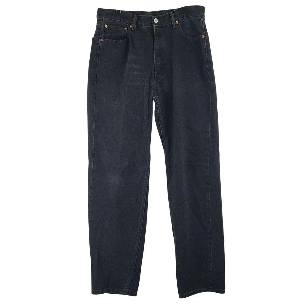 Levis 550 Relaxed Fit Jeans Mens 36x36 (fits 34x34) Black Denim Tapered Casual